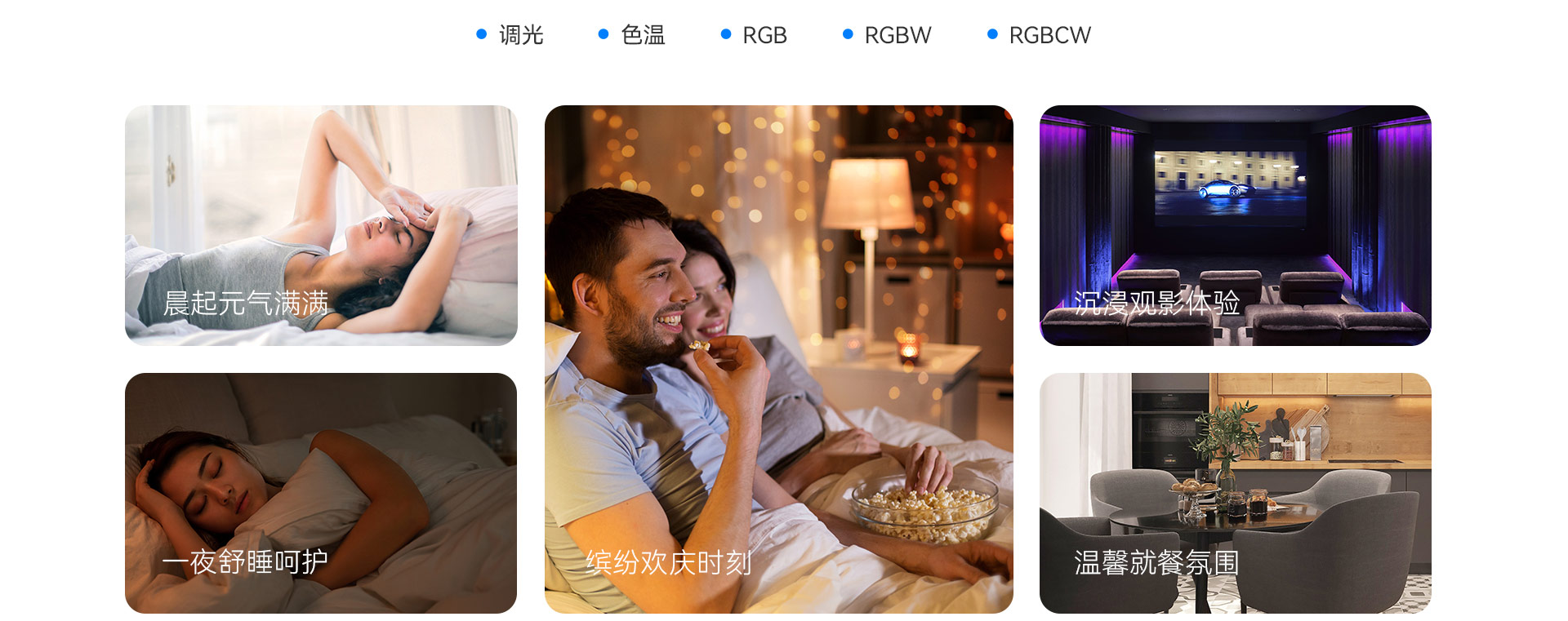 新增RGBCW控制，調(diào)光調(diào)色全面出色